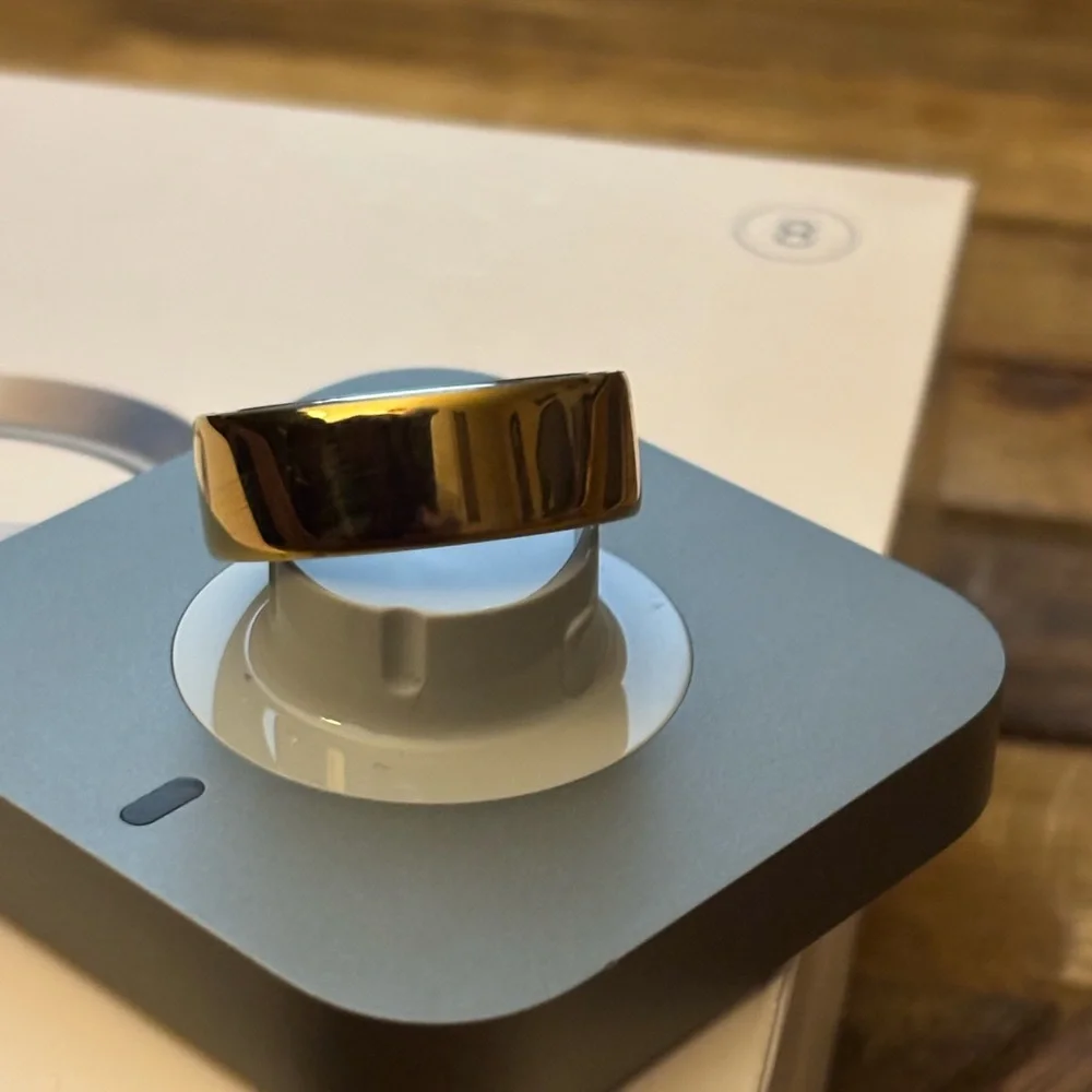 Oura Ring 4 – Size 8 – Gold – Gently Used - Picture 2 of 3